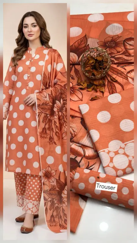 3pc Unstitched Dress 👗  Bana Dora Lawn photo 7