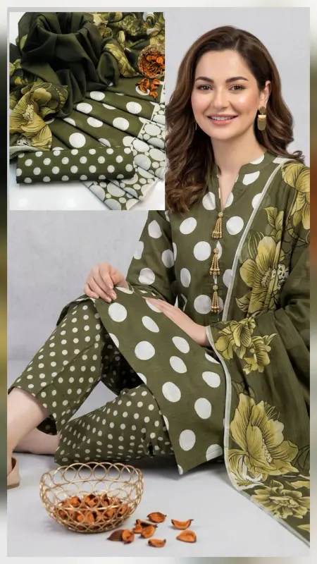 3pc Unstitched Dress 👗  Bana Dora Lawn photo 2