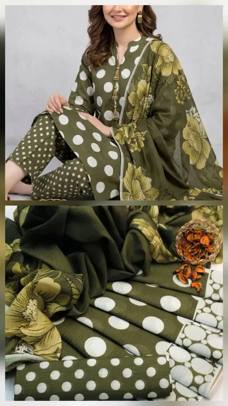 3pc Unstitched Dress 👗  Bana Dora Lawn photo 8