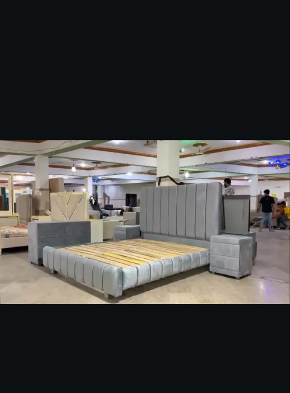 Bed set 2side table plus dressing table only 68000 pasand na aye udher sey hi wapis kar dey delivery all pak photo 1
