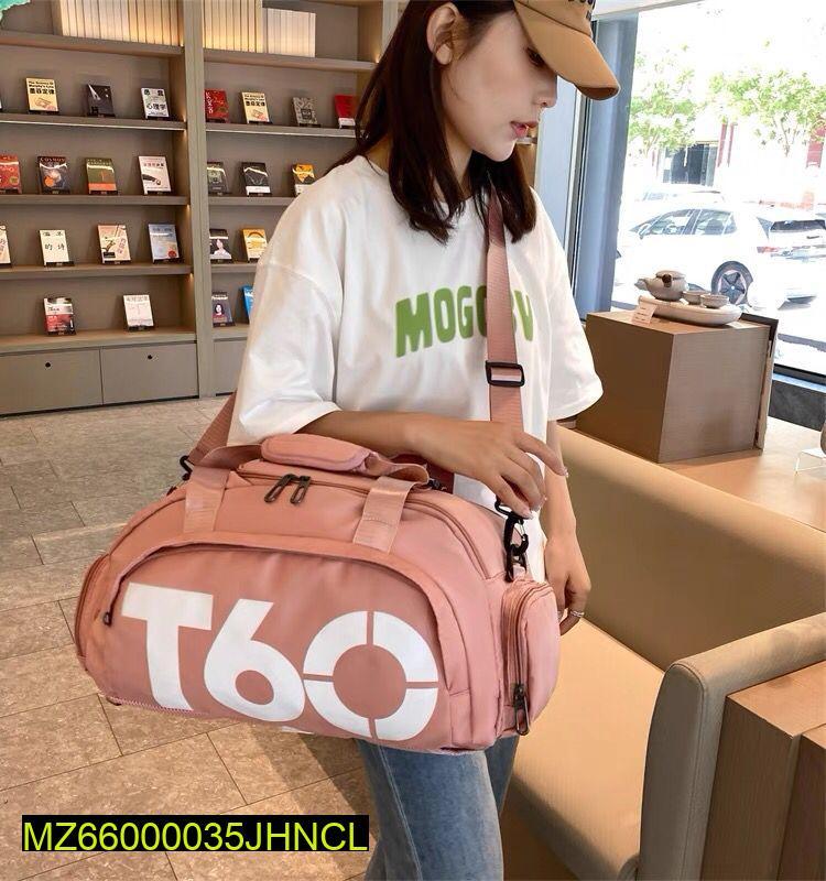 Nylon pink travel bag available photo 1