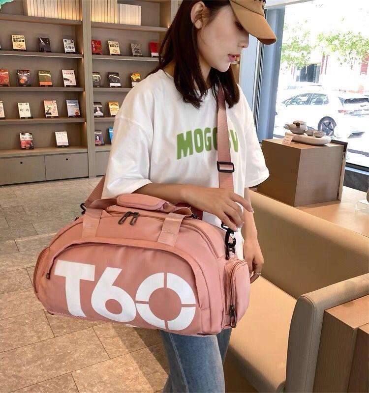 Nylon pink travel bag available photo 3