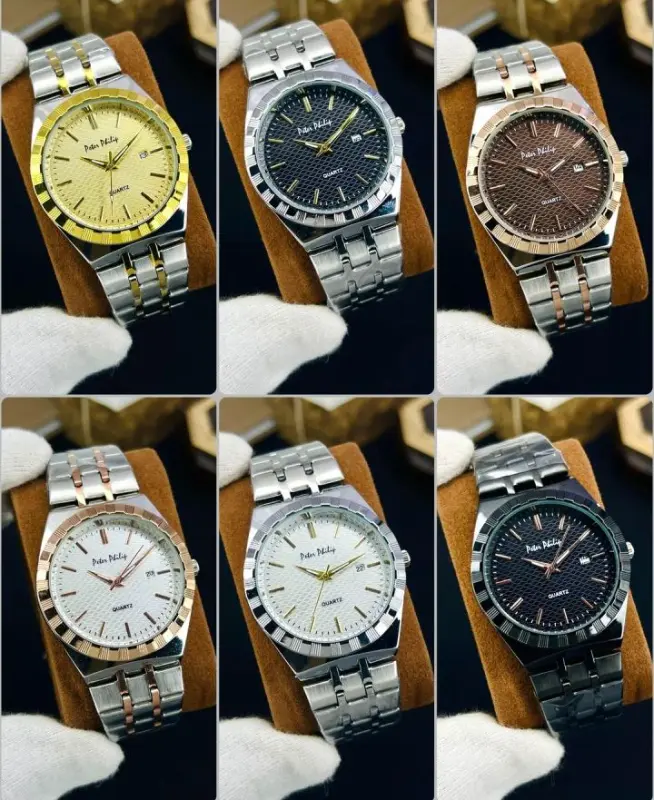 Men's Multicolor Chain Strap Watch 10mm Round photo 1