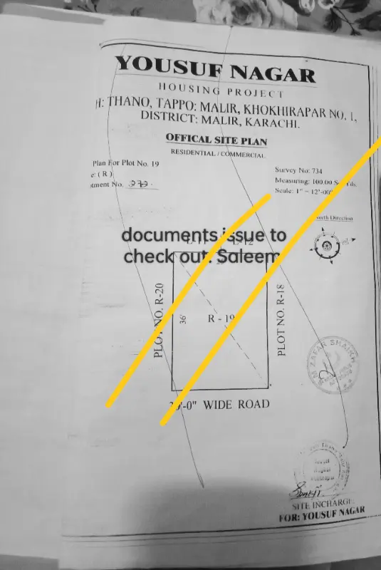 Plot sale in malir khokhpar photo 1