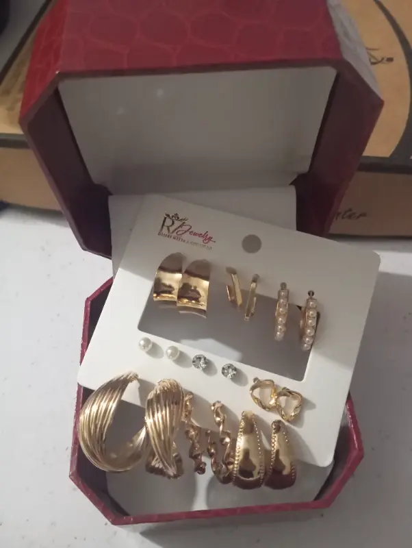 🔥Earrings set  9 in 1 pack ✨ photo 3