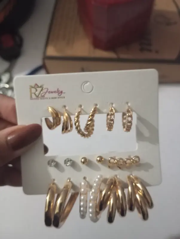 🔥Earrings set  9 in 1 pack ✨ photo 6