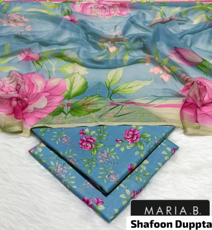 Maria b . Orignal Lawn suit3 pc photo 1