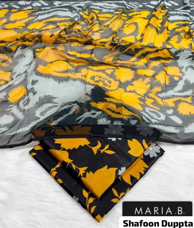 Maria b . Orignal Lawn suit3 pc photo 10