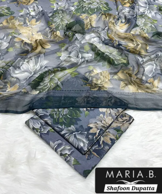 Maria b . Orignal Lawn suit3 pc photo 3
