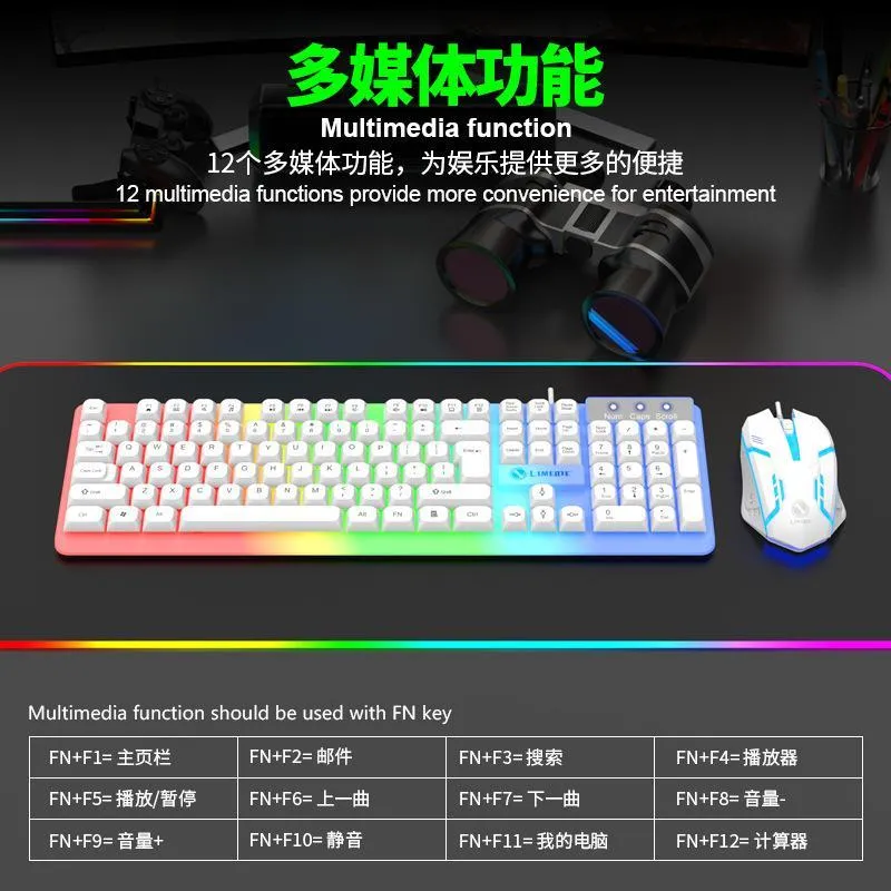 RGB Gaming Keyboard Mouse Set with Mouse. photo 4