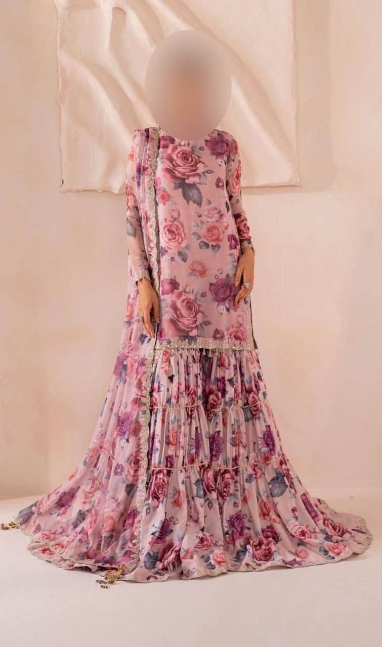 3pc Swiss Lawn UN-STITCHED dress photo 1