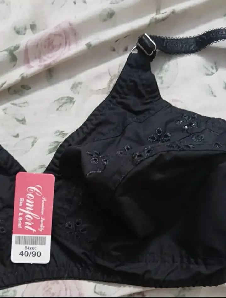 Cotton bra no wire breathable fabric all sizes availabel photo 2