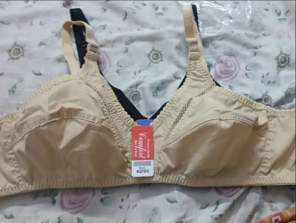 Cotton bra no wire breathable fabric all sizes availabel photo 1