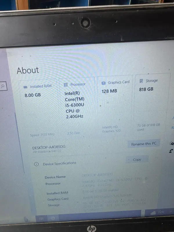 LAPTOP I5 6GEN FOR SALE photo 9